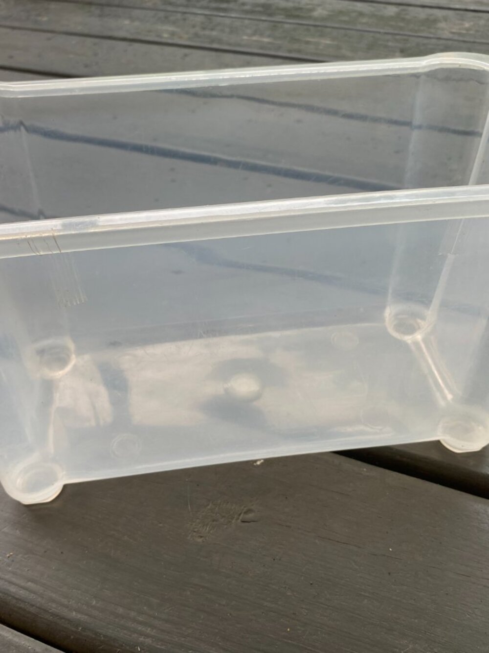 Clear Plastic Tray Bin- good condition!